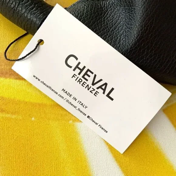 New✨ CHEVAL FIRENZE Italian Genuine Leather Large Slouchy Triangle Hobo Bag